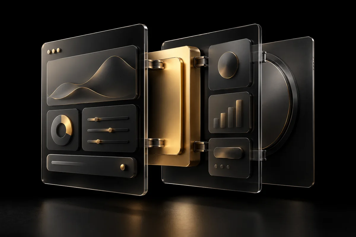 Layered product interface assembled around a golden core
